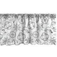 thumbnail image 1 of Ambesonne Nautical Window Valance, Anchor Marine Art, 42" x 12", Grey and White, 1 of 3