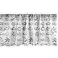 thumbnail image 1 of Ambesonne Nautical Window Valance, Bitonal Fish Sketch Boho, 42" x 18", Charcoal Grey White, 1 of 2