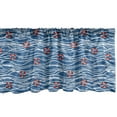thumbnail image 1 of Ambesonne Nautical Window Valance, Blue Sea Waves, 54" X 18", Blue White, 1 of 3