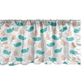 thumbnail image 1 of Ambesonne Nautical Window Valance, Boats Anchors and Whales, 54" X 18", Turquoise Peach, 1 of 2