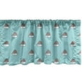 thumbnail image 1 of Ambesonne Nautical Window Valance, Cartoon Sailing Ships Art, 42" x 18", Seafoam Dark Salmon, 1 of 2