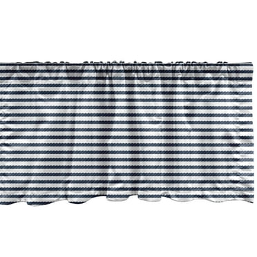 Ambesonne Nautical Window Valance, Marine Sea Life Design, 54" X 18", Violet Blue and White