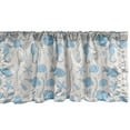 thumbnail image 1 of Ambesonne Nautical Window Valance, Sea s Seahorses Fish, 54" X 18", Eggshell Sky Blue, 1 of 3
