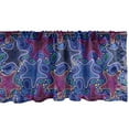 thumbnail image 1 of Ambesonne Nautical Window Valance, Starfish Animal Art, 42" x 12", Turquoise Pink, 1 of 3