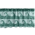 thumbnail image 1 of Ambesonne Nautical Window Valance, Swirling Ocean Waves Flow, 54" X 18", Teal and Pale Seafoam, 1 of 5