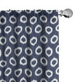 thumbnail image 1 of Ambesonne Navy Blue Window Curtains, Grunge Sketchy Design, Each 28" W x 84" L, Dark Blue and White, 1 of 4