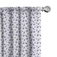thumbnail image 1 of Ambesonne Navy Blue Curtains, Anchors and Helms, Pair of 28"x84", Dark Blue White, 1 of 5
