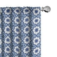 thumbnail image 1 of Ambesonne Navy Blue Curtains, Moroccan Traditional, Pair of 28"x63", Violet Blue Pale Blue, 1 of 5