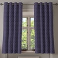 thumbnail image 1 of Ambesonne Navy Blue Grommet Curtain, Geometric Ogee Tile, 50" x 54", Dark Blue Tan, 1 of 6