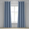 thumbnail image 1 of Ambesonne Navy Blue Grommet Curtain, Moroccan Traditional, 50" x 84", Violet Blue Pale Blue, 1 of 6