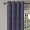 thumbnail image 1 of Ambesonne Navy Blue Grommet Curtain Single Panel, Geometric Ogee Tile, 50"x60", Dark Blue Tan, 1 of 5