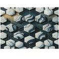 thumbnail image 1 of Ambesonne Navy Blue Jigsaw Puzzle, Marble Honeycomb Print, Heirloom-Quality Fun Activity for Family Durable Cardboard, 1000 pcs, Dark Slate Blue Grey, 1 of 5