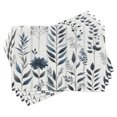 thumbnail image 1 of Ambesonne Navy Blue Place Mats Set of 4, Minimalistic Botanic Art, Standard Size, Dark Petrol Blue and Grey, 1 of 5