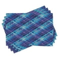 thumbnail image 1 of Ambesonne Navy Blue Place Mats Set of 4, Polka Dots Stripes, Standard Size, Purple Blue, 1 of 6