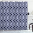 thumbnail image 1 of Ambesonne Navy Blue Shower Curtain, Floral Antique Damask, 69"Wx75"L, Dark Blue White, 1 of 3