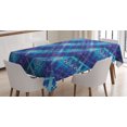 thumbnail image 1 of Ambesonne Navy Blue Tablecloth Rectangular Table Cover, Polka Dots Stripes, 60"x84", Purple Blue, 1 of 3