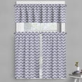 thumbnail image 1 of Ambesonne Navy Blue Valance & Curtain, Chevron Dashed Lines, 55"x30", Navy Blue White, 1 of 7