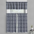 thumbnail image 1 of Ambesonne Navy Blue Valance & Curtain, Eastern Curlicues, 55"x36", Navy Blue White, 1 of 6