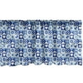 thumbnail image 1 of Ambesonne Navy Blue Window Valance, Abstract Grid Squares, 42" x 18", Pale Blue and Dark Blue, 1 of 3
