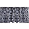 thumbnail image 1 of Ambesonne Navy Blue Window Valance, Eastern Curlicues, 42" x 12", Navy Blue White, 1 of 3