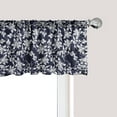 thumbnail image 1 of Ambesonne Navy Blue Window Valance, Floral Botanic Design, 54" X 18", Dark Blue White, 1 of 3