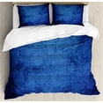 thumbnail image 1 of Ambesonne Navy Duvet Cover Set, Dark Blue Contemporary, 2-Calking, Dark Blue, 1 of 7