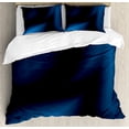 thumbnail image 1 of Ambesonne Navy Duvet Cover Set, Deep in the Ocean Sealife, Queen, Dark Blue, 1 of 3