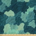 thumbnail image 1 of Ambesonne Navy Fabric by the Yard Upholstery, Abstract Camouflage Pattern, 5 Yards, Teal and Laurel Green, 1 of 5