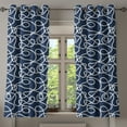 thumbnail image 1 of Ambesonne Navy Grommet Curtain, Tangled Ocean Marine Theme, 50" x 54", Navy Blue and White, 1 of 6