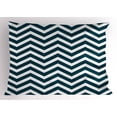 thumbnail image 1 of Ambesonne Navy Pillow Sham, Zigzag Chevron Blue Lines, 36" X 20", Navy Blue and White, 1 of 2