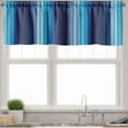 thumbnail image 1 of Ambesonne Navy Valance Pack of 2, Plaques in Blue Borders, 54"X18", Dark Blue and Pale Blue, 1 of 3