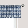 thumbnail image 1 of Ambesonne Navy Window Valance, Oriental Patchwork, 54" X 18", Pale Blue Dark Blue, 1 of 3