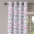 thumbnail image 1 of Ambesonne Navy and Blush Grommet Curtain Single Panel, Soft Bouquets, 50"x60", Purple Pink Reseda Green, 1 of 5