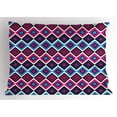 thumbnail image 1 of Ambesonne Navy and Blush Pillow Sham, Psychedelic Lines, 26" X 20", Magenta Purple Blue, 1 of 2