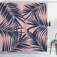 thumbnail image 1 of Ambesonne Navy and Blush Shower Curtain, Summer Hawaii, 69"Wx70"L, Night Blue Pale Pink, 1 of 3