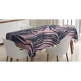 thumbnail image 1 of Ambesonne Navy and Blush Tablecloth Rectangular Table Cover, Summer Hawaii, 60"x84", Night Blue Pale Pink, 1 of 3