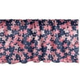 thumbnail image 1 of Ambesonne Navy and Blush Window Valance, Japanese Spring, 54" X 12", Dark Blue Coral Pink, 1 of 5