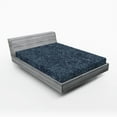 thumbnail image 1 of Ambesonne Navy and Teal Fitted Sheet, Abstract Flourish, Queen Size, Baby Blue and Navy Blue, 1 of 3