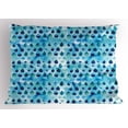 thumbnail image 1 of Ambesonne Navy and Teal Pillow Sham, Waterdrops Quirky, 26" X 20", Turquoise Navy Blue, 1 of 2