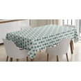 thumbnail image 1 of Ambesonne Navy and Teal Tablecloth Rectangular Table Cover, Geometric Flower, 60"x90", Multicolor, 1 of 4