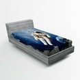 thumbnail image 1 of Ambesonne Nebula Fitted Sheet, Planet Earth Art Outer, Twin Size, Blue Beige, 1 of 2