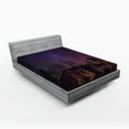thumbnail image 1 of Ambesonne Nebula Fitted Sheet, Sky Cosmos Galaxy Stars, Full Size, Brown Purple, 1 of 3
