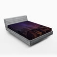 thumbnail image 1 of Ambesonne Nebula Fitted Sheet, Sky Cosmos Galaxy Stars, Queen Size, Brown Purple, 1 of 3