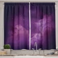 thumbnail image 1 of Ambesonne Nebula Kitchen Curtains, Cosmic Celestial Stars, 55"x39", Indigo Magenta, 1 of 3