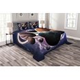 thumbnail image 1 of Ambesonne Nebula Quilted Bedspread Set 3 Pcs, Milky Way Planets Space, Queen Size, Multicolor, 1 of 3