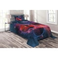 thumbnail image 1 of Ambesonne Nebula Quilted Coverlet 2 Pcs, Milky Way Star Cluster, Twin Size, Navy Red, 1 of 2