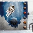 thumbnail image 1 of Ambesonne Nebula Shower Curtain, Astronaut Planets Space, 69"Wx84"L, Multicolor, 1 of 5