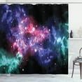 thumbnail image 1 of Ambesonne Nebula Shower Curtain, Dusty Gas Cloud Stars, 69"Wx75"L, Purple Pink Navy, 1 of 5