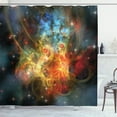 thumbnail image 1 of Ambesonne Nebula Shower Curtain, Outer Space Universe, 69"Wx84"L, Navy Orange Teal, 1 of 5