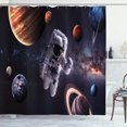 thumbnail image 1 of Ambesonne Nebula Shower Curtain, Planets Galaxies, 69"Wx84"L, Multicolor, 1 of 5